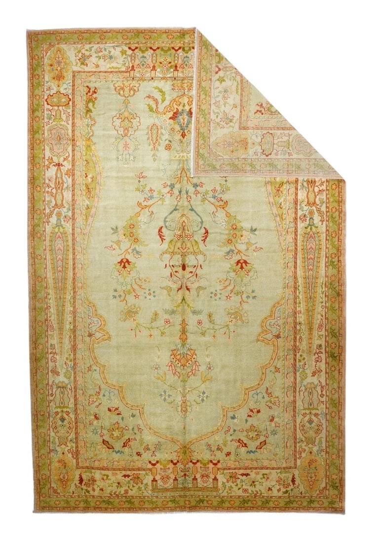 Late 18th Century Antique Oushak Rug 9'5'' x 14'5'' - 3