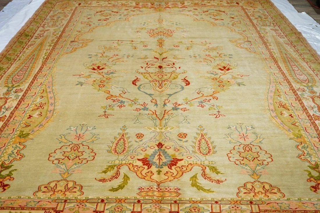 Late 18th Century Antique Oushak Rug 9'5'' x 14'5'' - 8