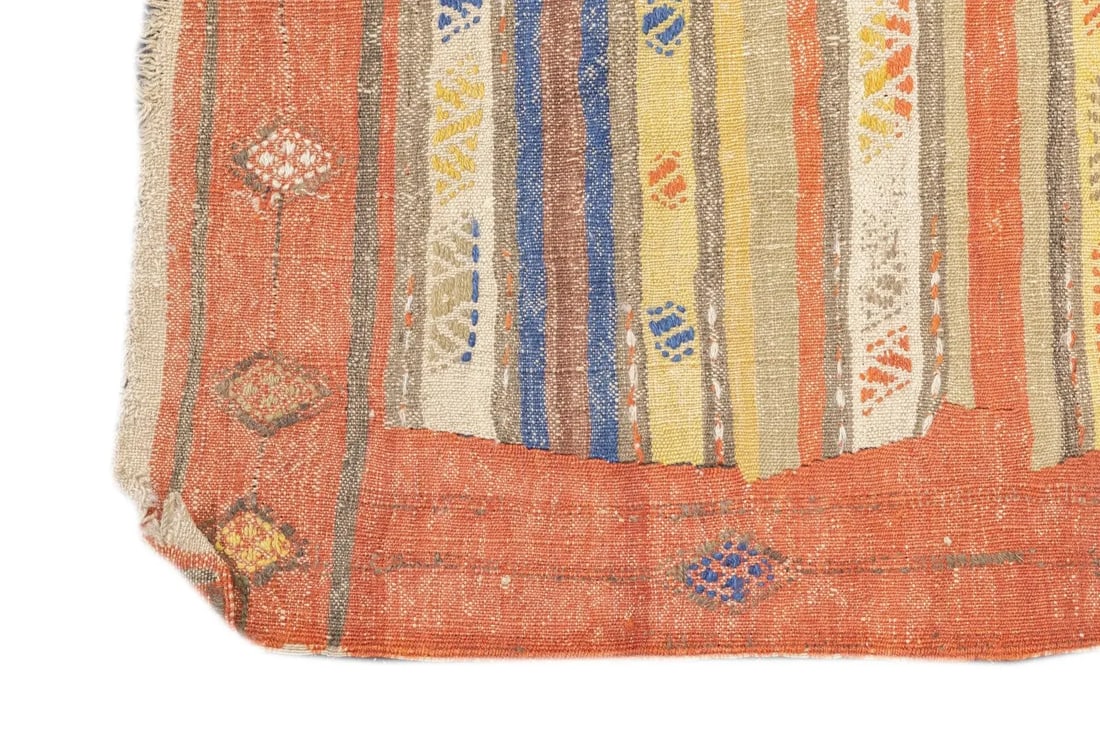 Antique Turkish Kilim Rug 4'9'' x 10'5'' - 12