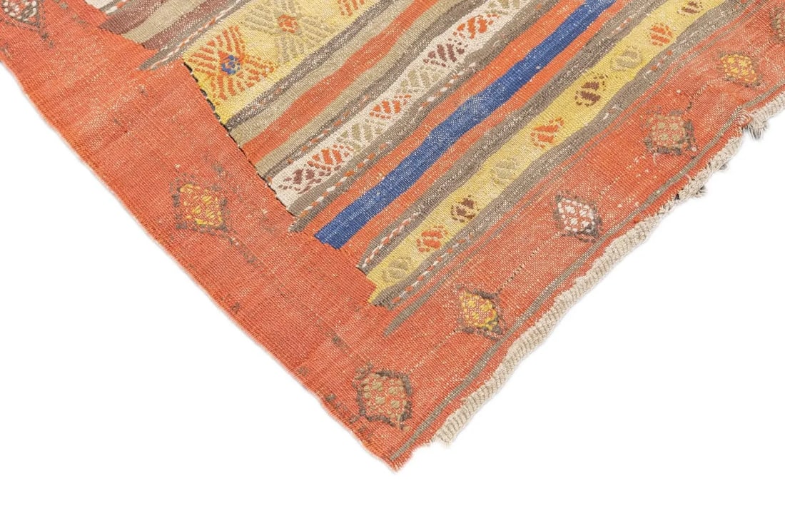 Antique Turkish Kilim Rug 4'9'' x 10'5'' - 7