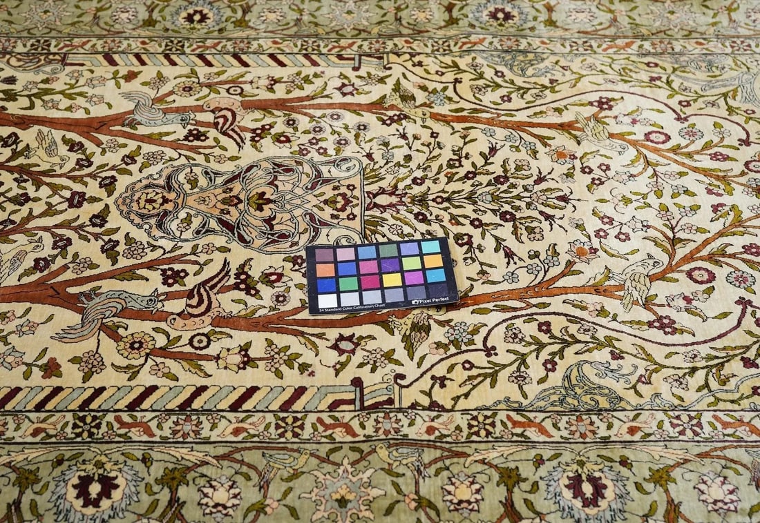 Extremely Fine Turkish Silk Hereke Rug 3'4'' X 5'0'' - 11