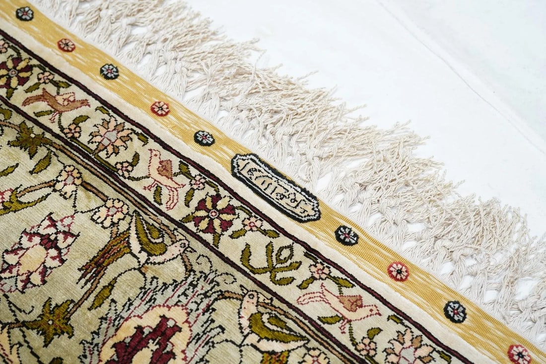Extremely Fine Turkish Silk Hereke Rug 3'4'' X 5'0'' - 5