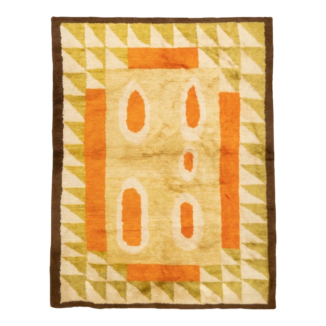 1980s Vintage Swedish Rug 5'4'' x 7': Fine Vintage Swedish Rug 5'4'' x 7'. Condition: Alterations: Unknown Imperfections: Some Imperfections Condition Notes: Good Dimensions: Height: 0.01 in. Width: 64 in. Depth: 84 in. Category: Rugs