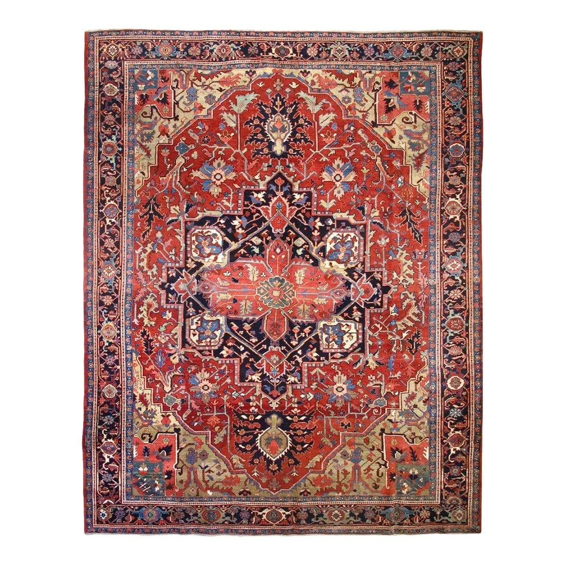 Antique Heriz Rug 9'2'' x 11'8'' (1 of 3)