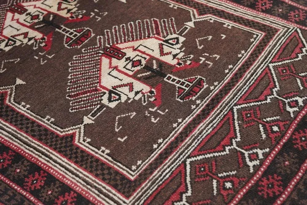 Vintage Tribal Afghan Rug 2'9'' X 5'0'' - 5