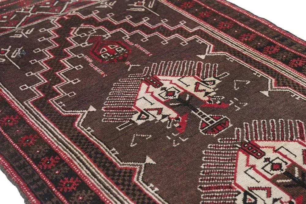 Vintage Tribal Afghan Rug 2'9'' X 5'0'' - 6