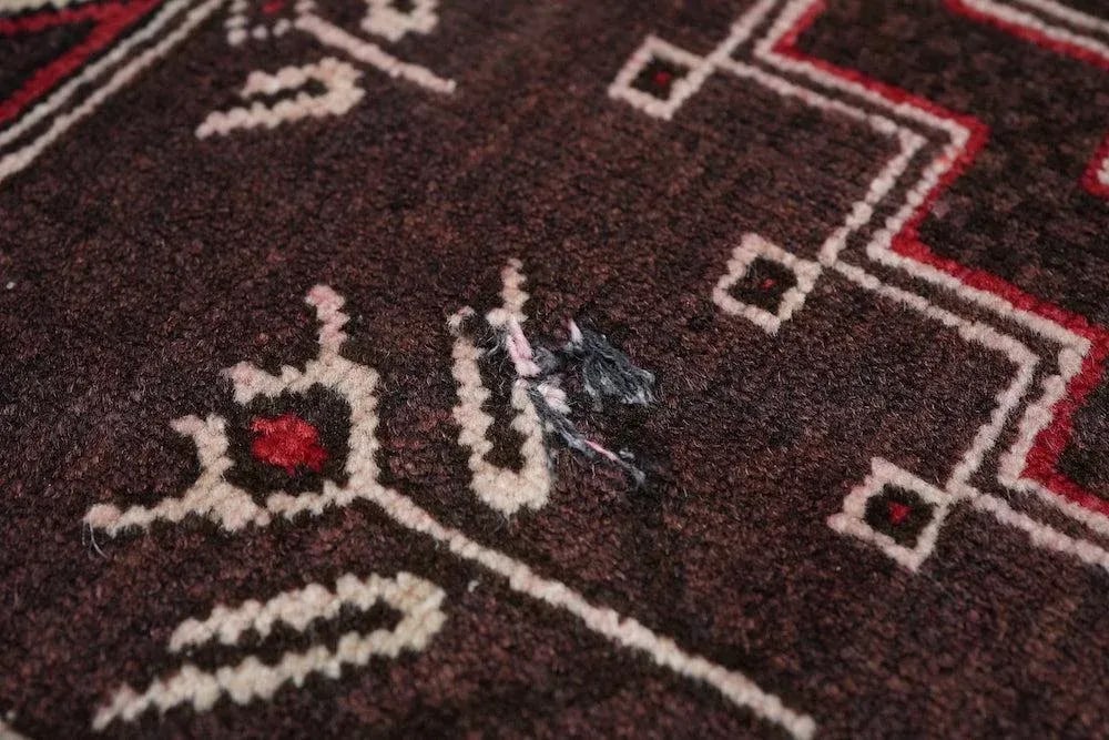 Vintage Tribal Afghan Rug 2'9'' X 5'0'' - 9