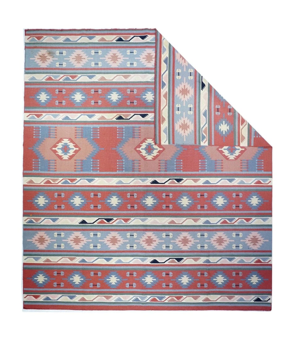 1970s Vintage Kilim Rug 9'1'' x 12'3'' - 5