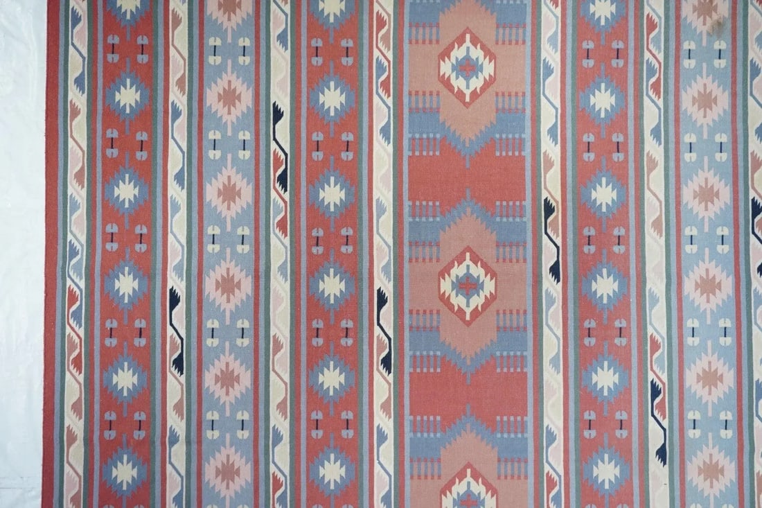 1970s Vintage Kilim Rug 9'1'' x 12'3'' - 6