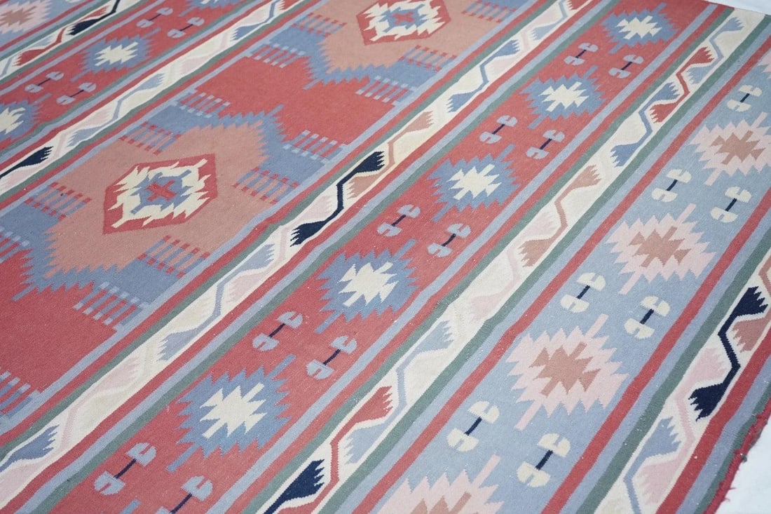 1970s Vintage Kilim Rug 9'1'' x 12'3'' - 9