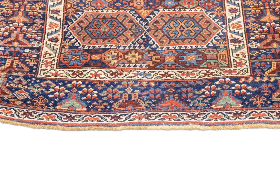 Late 18th Century Antique Tribal Kurdish Rug 4'2'' x 6'4'' - 10