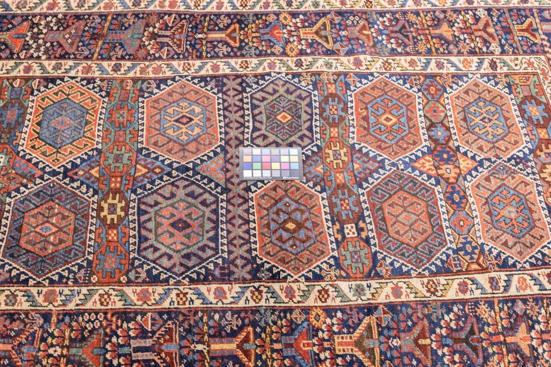 Late 18th Century Antique Tribal Kurdish Rug 4'2'' x 6'4'' - 2