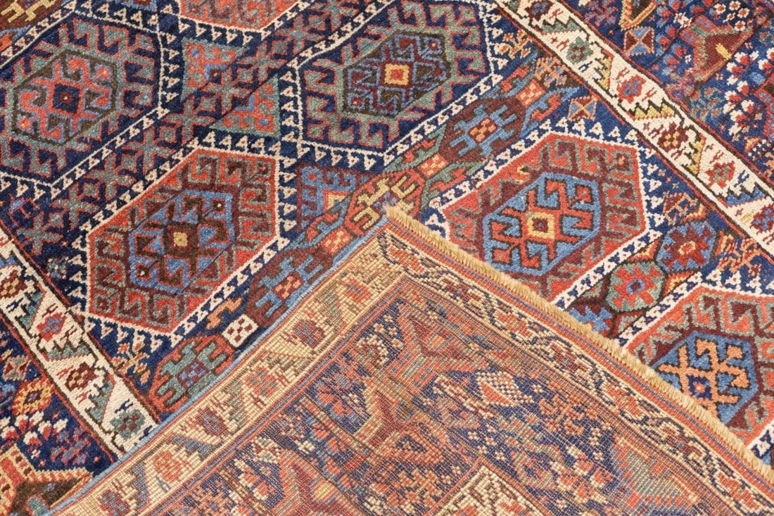Late 18th Century Antique Tribal Kurdish Rug 4'2'' x 6'4'' - 4