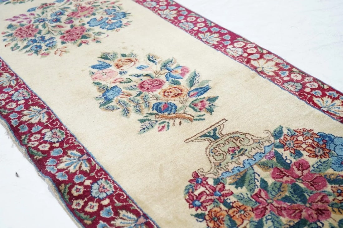 Fine Antique Persian Kerman Long Rug 2'5'' X 16'2'' - 5