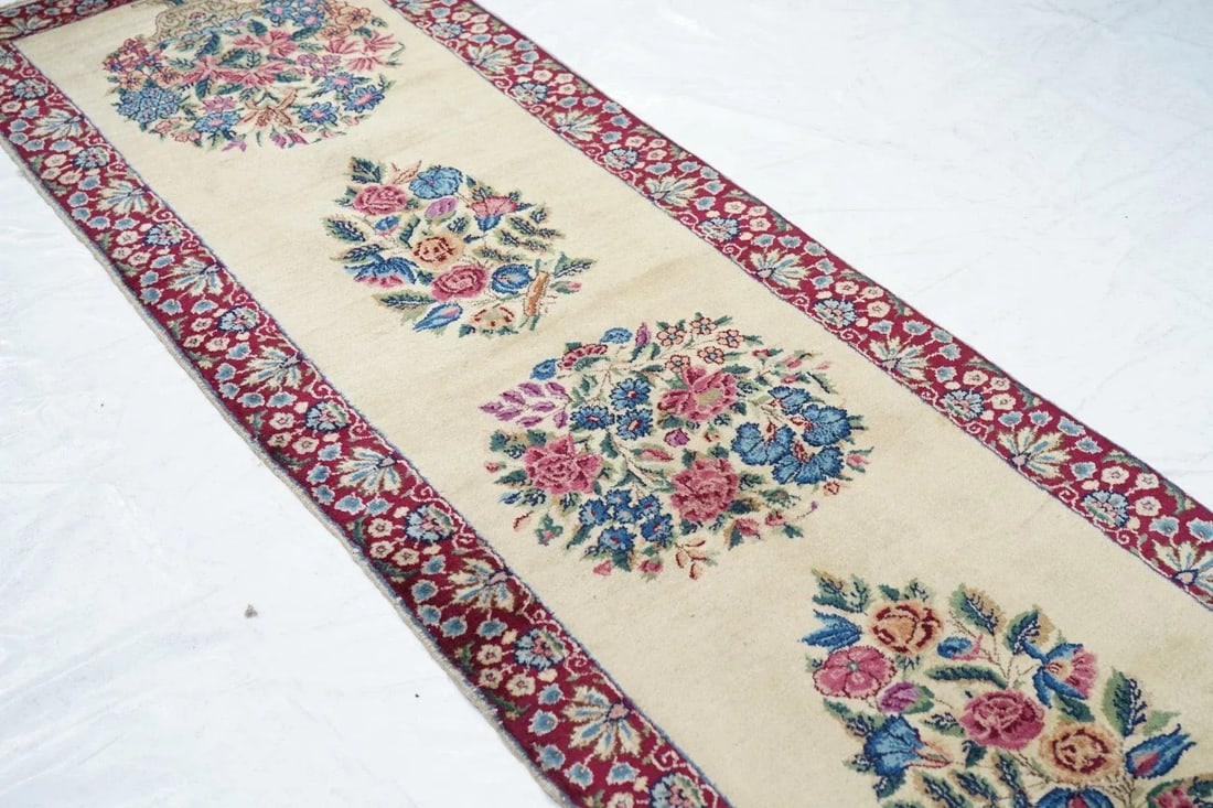Fine Antique Persian Kerman Long Rug 2'5'' X 16'2'' - 7