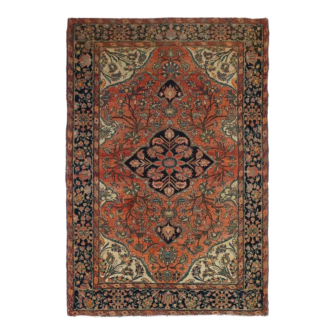 Late 18th Century Antique Persian Farahan Sarouk Rug 3'4'' x 4'10'' (1 of 5)