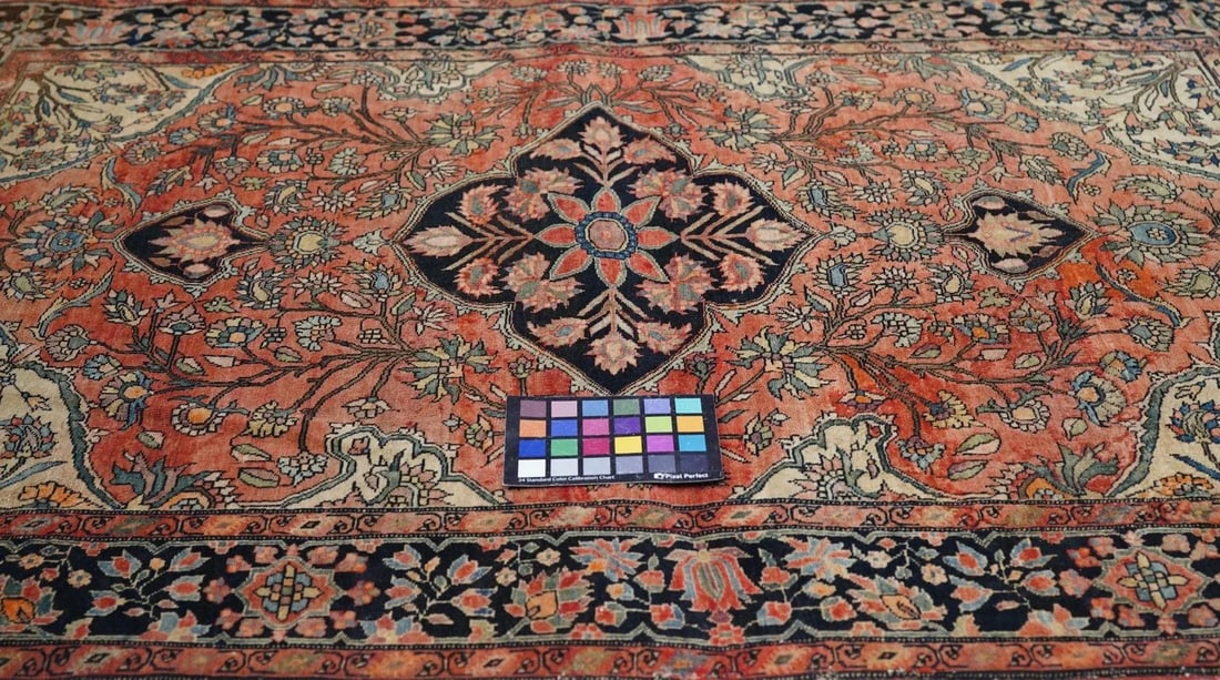Late 18th Century Antique Persian Farahan Sarouk Rug 3'4'' x 4'10'' - 3