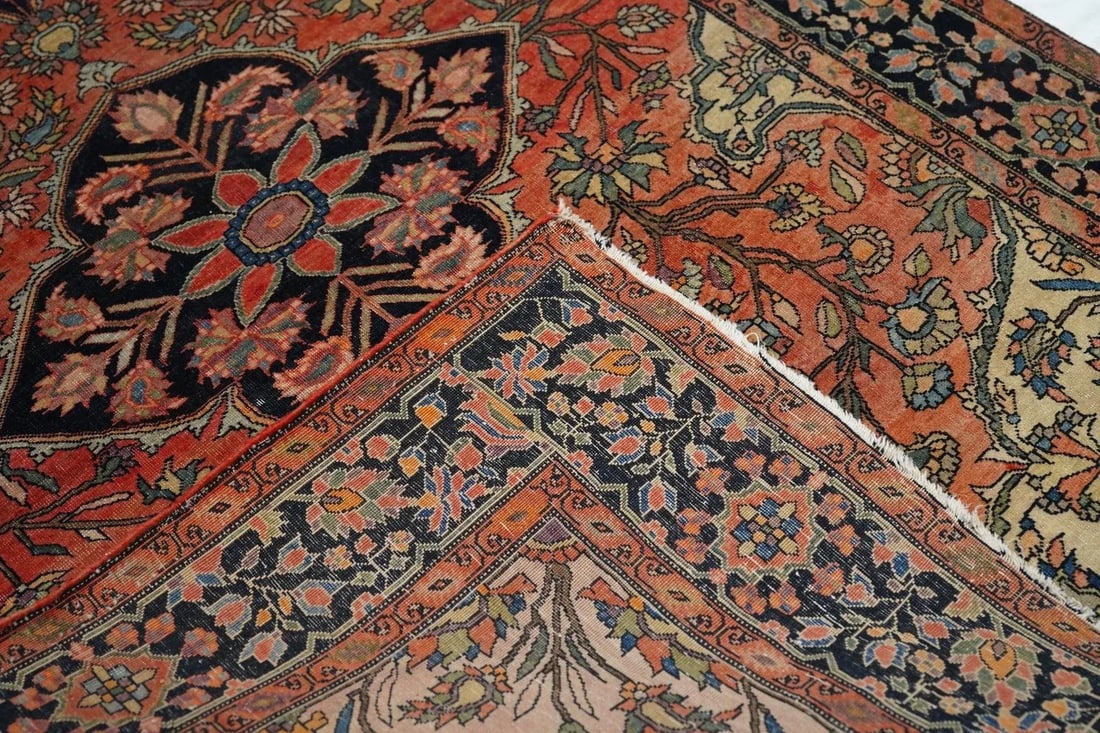 Late 18th Century Antique Persian Farahan Sarouk Rug 3'4'' x 4'10'' - 5