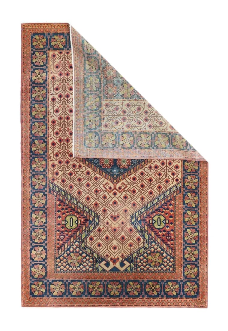 Antique Kashan Rug 4'7'' x 7'0'' - 4