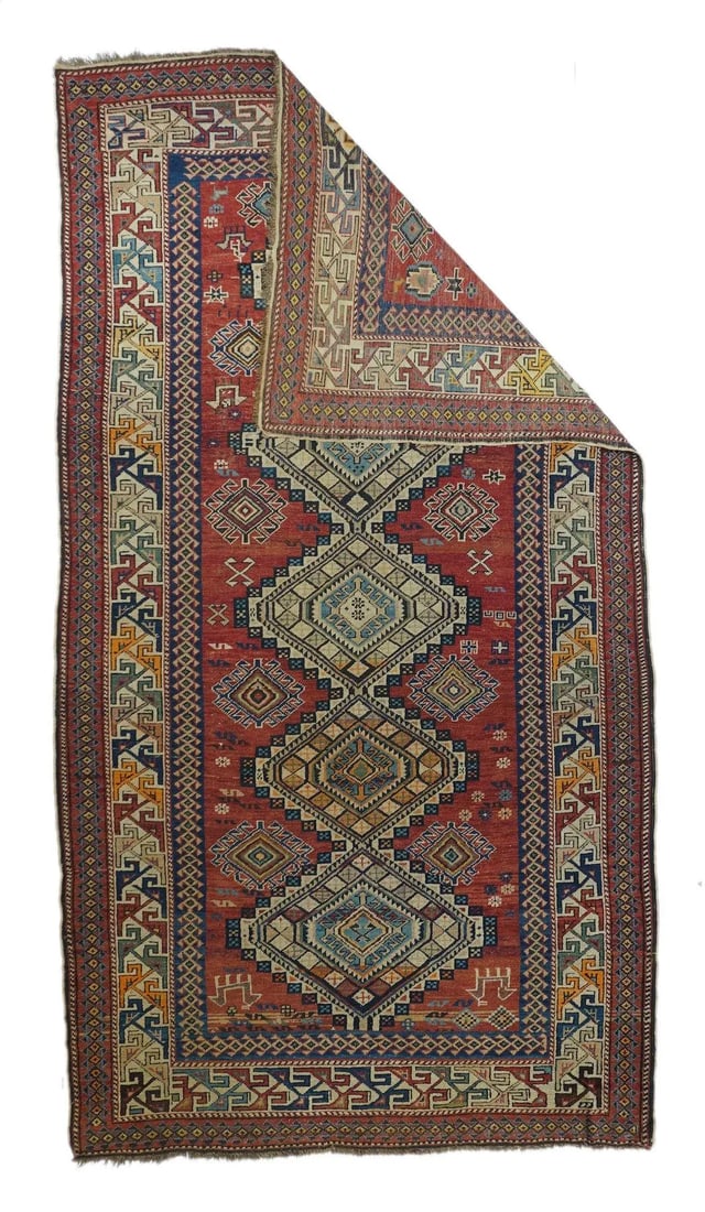 Late 18th Century Antique Caucasian Shirvan Rug 5'3'' x 9'7'' - 2