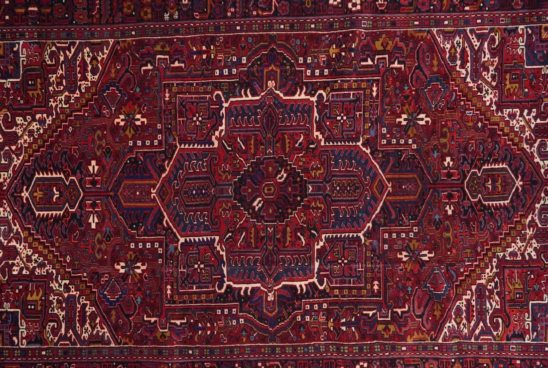 Vintage Heriz Rug 8'0'' X 11'8'' - 3