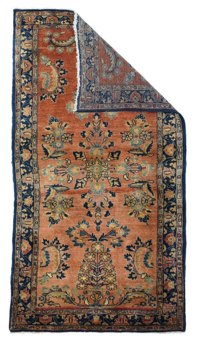Antique Persian Sarouk Rug 2'6'' x 4'10'' - 2