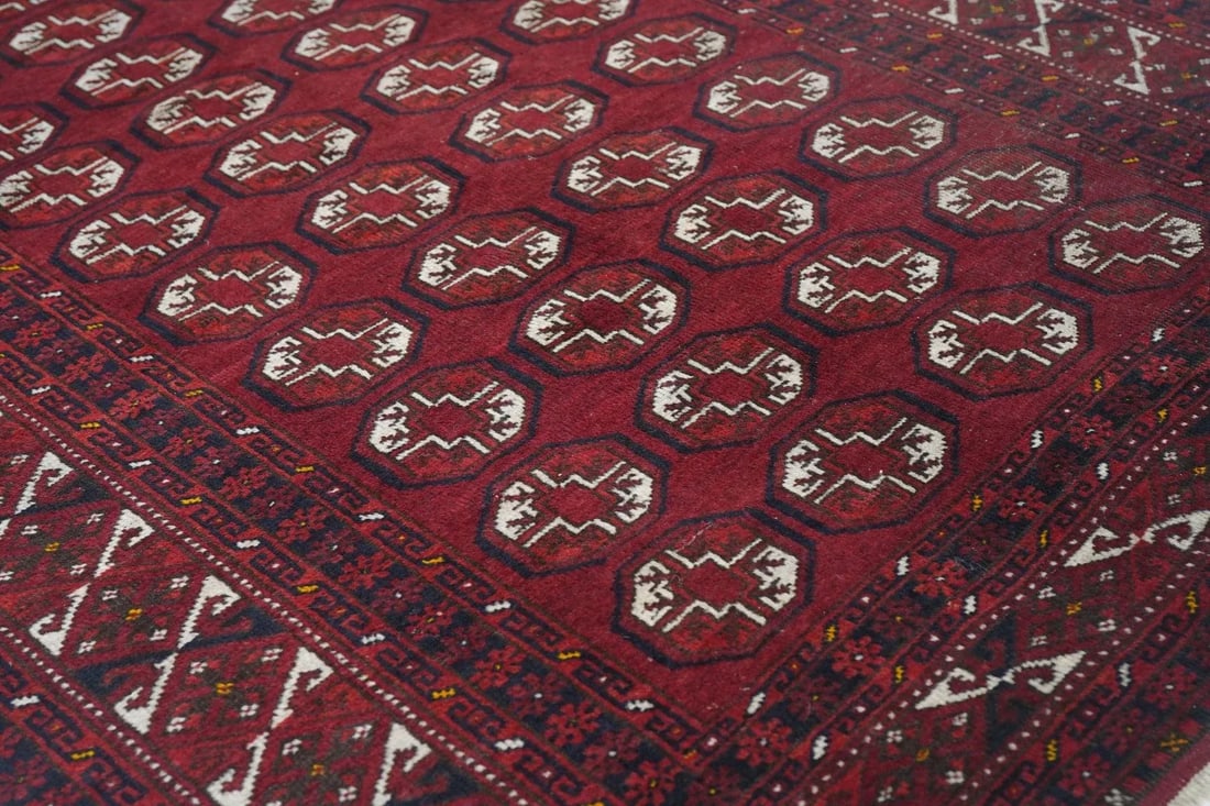 1970s Vintage Bokhara Rug 4'5'' x 7'0'' - 10