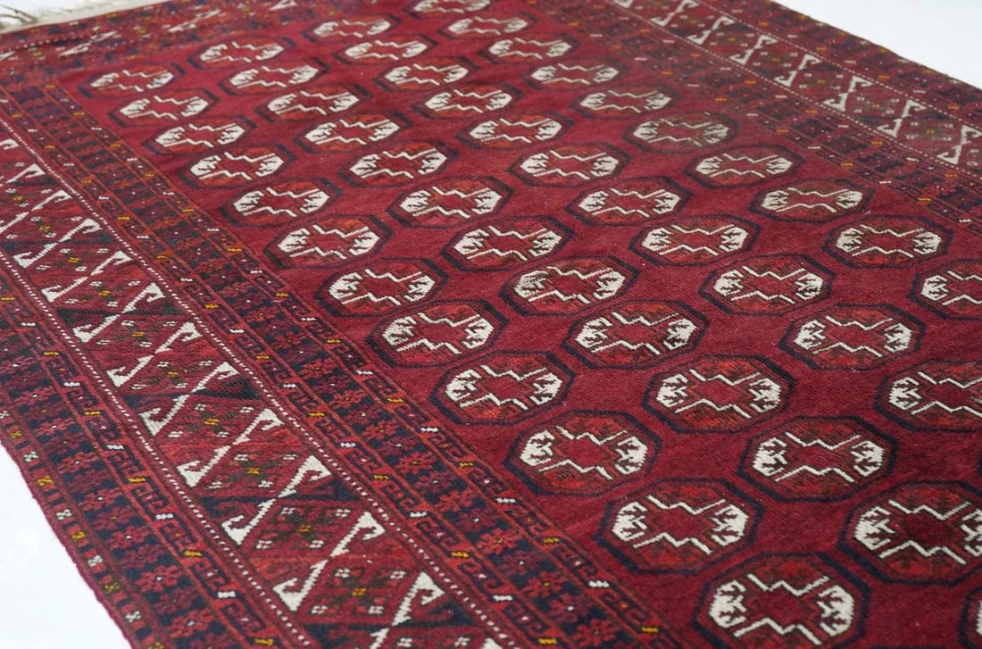 1970s Vintage Bokhara Rug 4'5'' x 7'0'' - 11