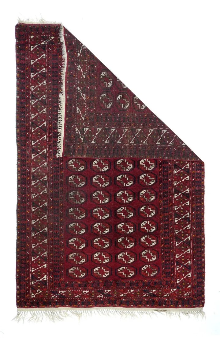 1970s Vintage Bokhara Rug 4'5'' x 7'0'' - 2