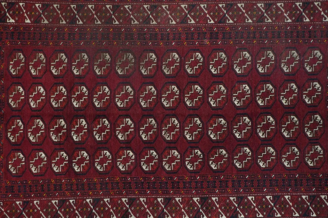 1970s Vintage Bokhara Rug 4'5'' x 7'0'' - 4