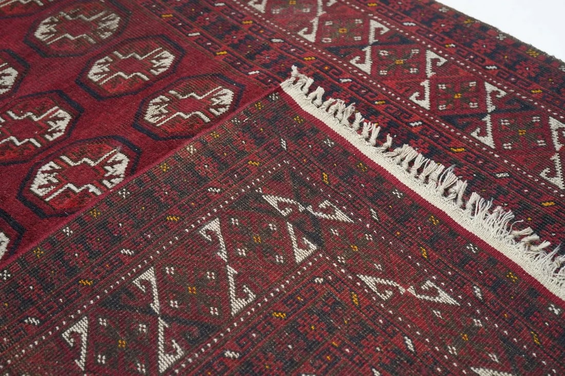 1970s Vintage Bokhara Rug 4'5'' x 7'0'' - 7