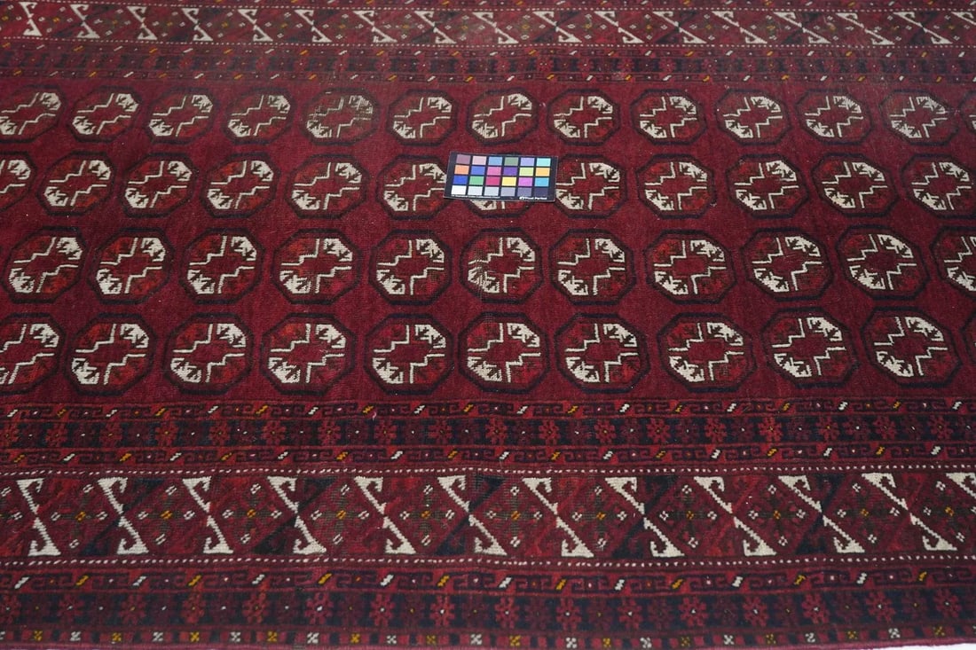 1970s Vintage Bokhara Rug 4'5'' x 7'0'' - 8