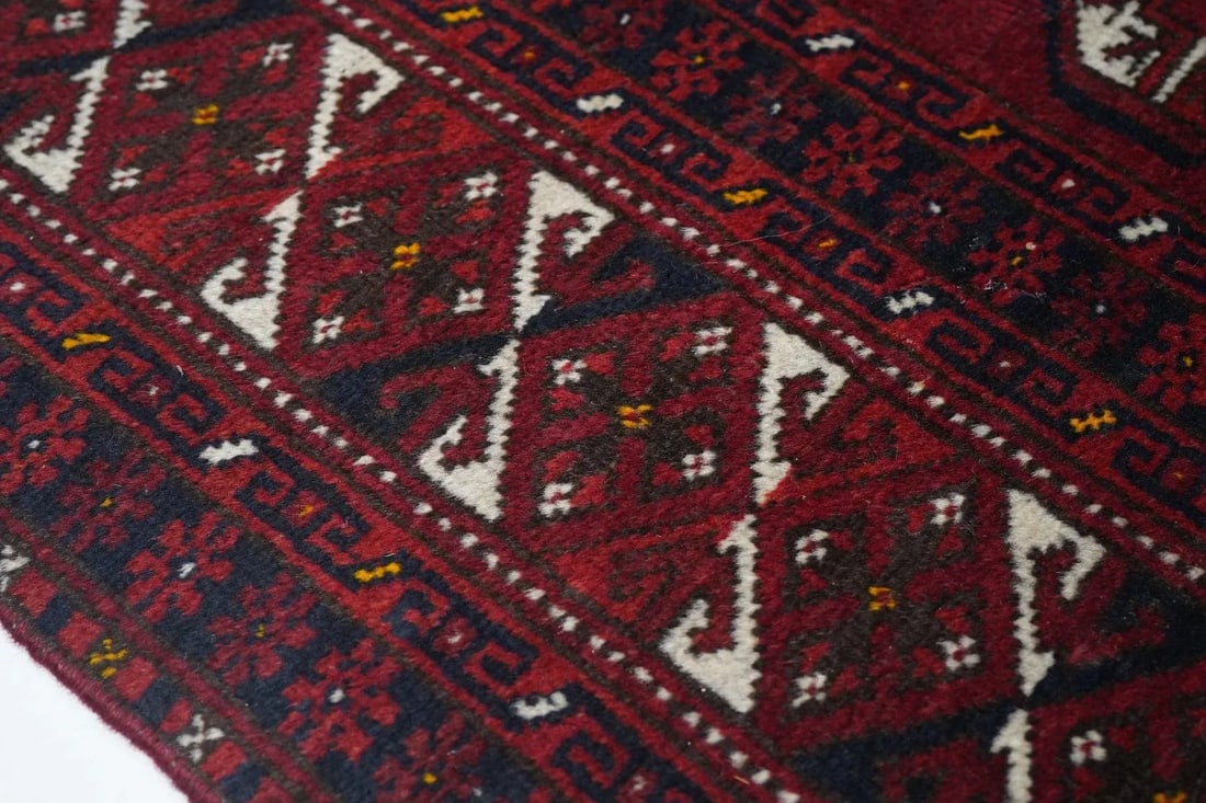 1970s Vintage Bokhara Rug 4'5'' x 7'0'' - 9