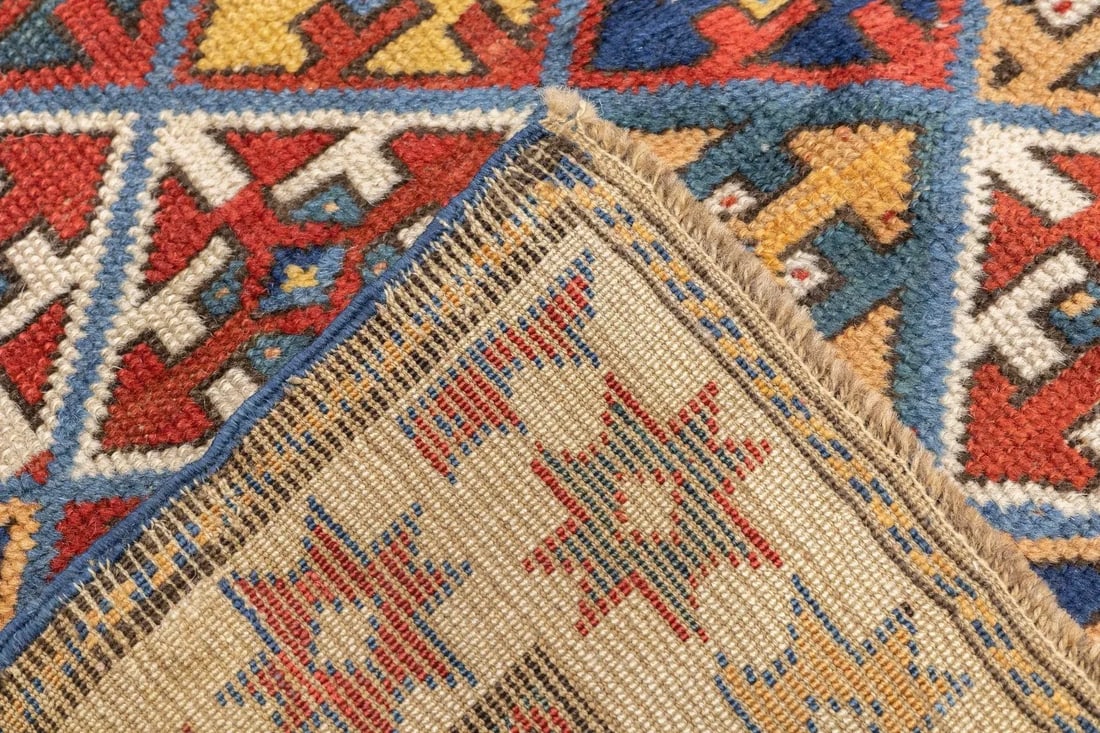 Late 18th Century Antique Caucasian Kazak Rug 3'9'' x 7'2'' - 6