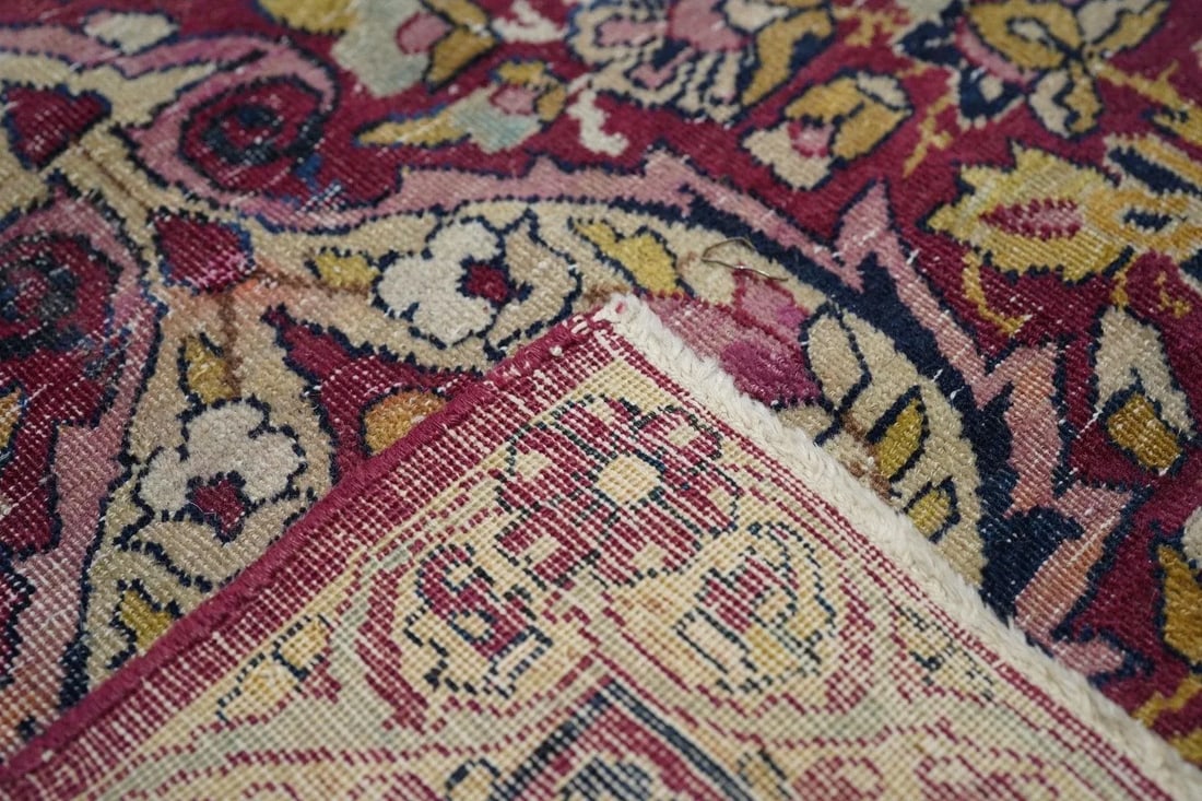 Late 18th Century Antique Ivory Lavar Kerman Rug 10'1'' x 14'11'' - 3