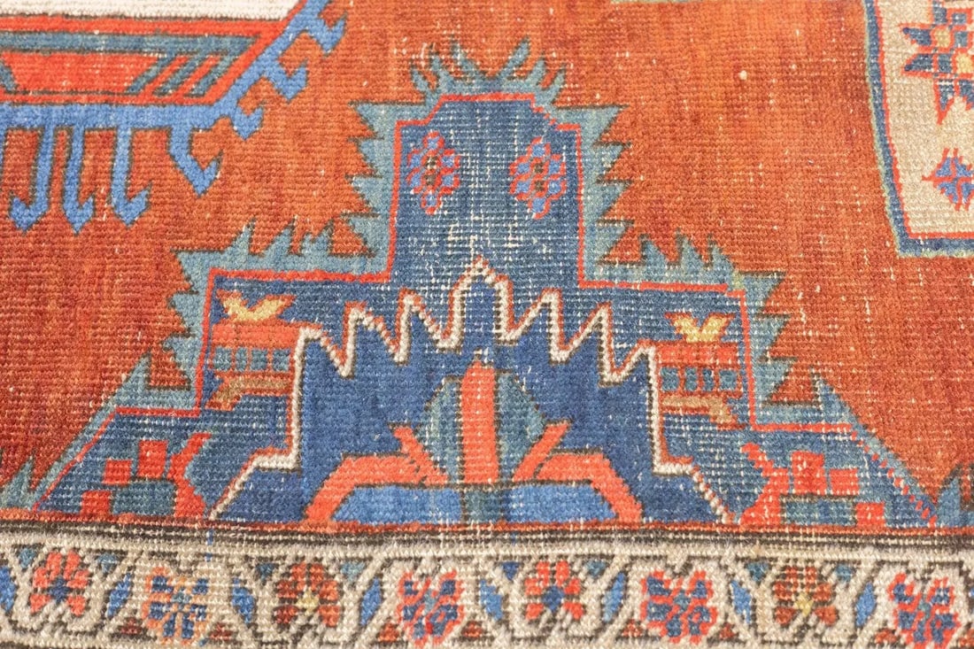 Antique Persian Heriz Rug 3'10'' x 4'5'' - 2