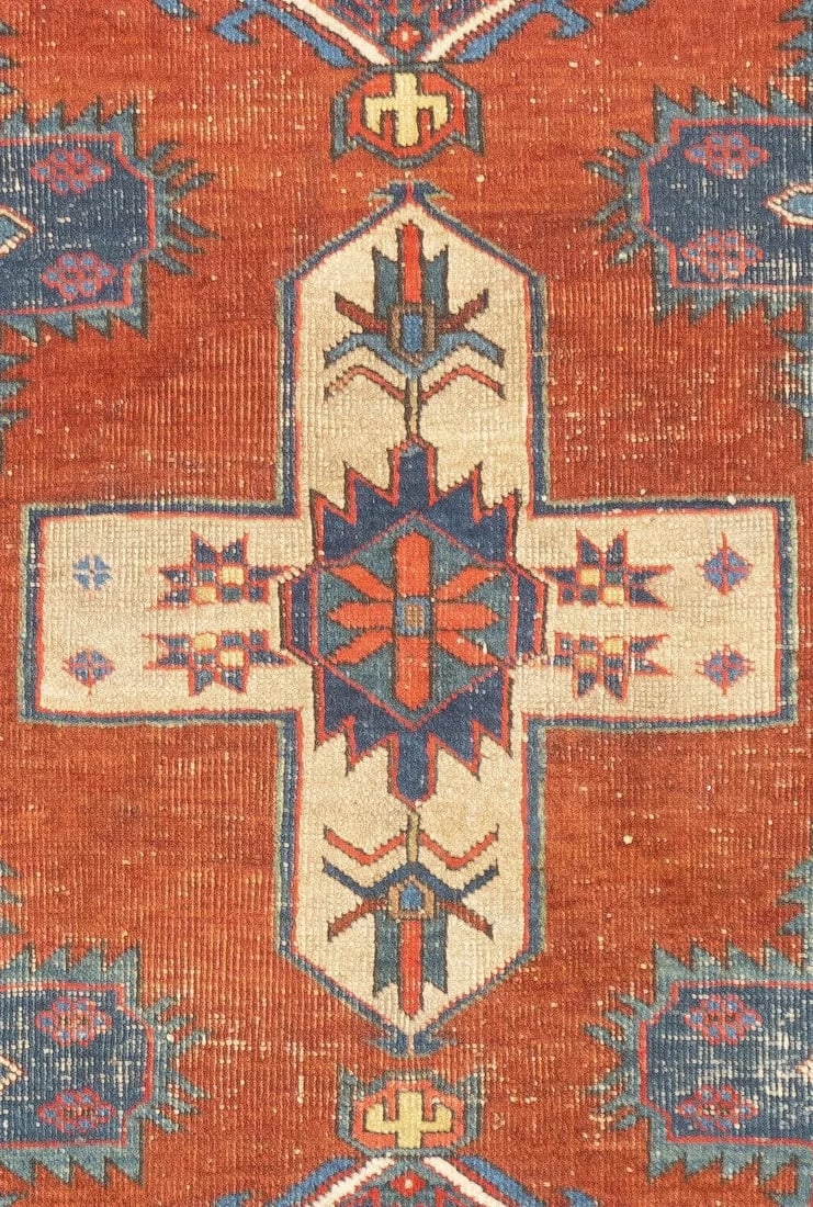 Antique Persian Heriz Rug 3'10'' x 4'5'' - 6