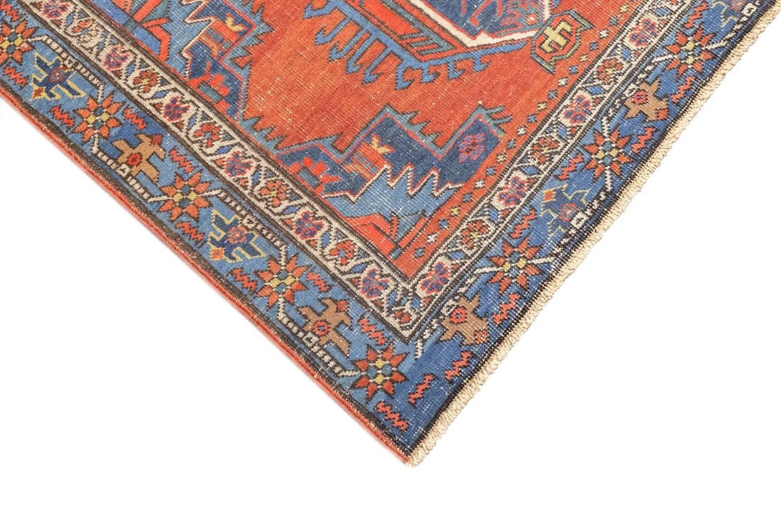 Antique Persian Heriz Rug 3'10'' x 4'5'' - 7