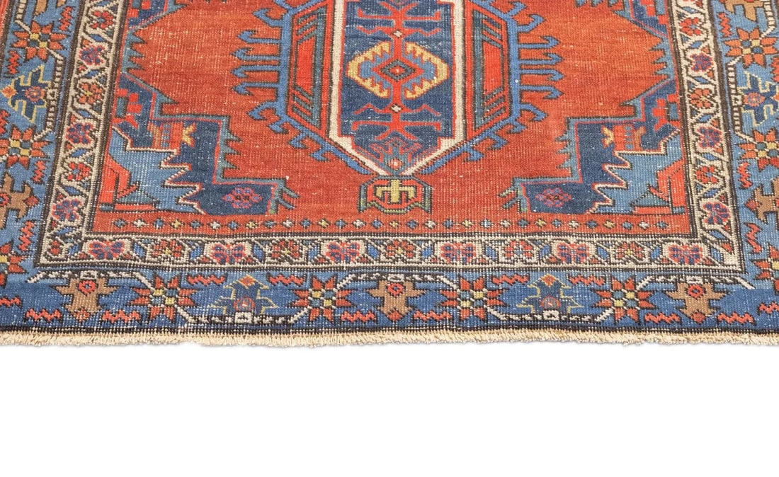 Antique Persian Heriz Rug 3'10'' x 4'5'' - 8