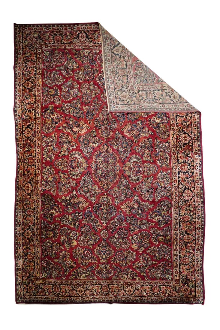 Antique Sarouk Rug 11'3'' x 18'1'' - 4