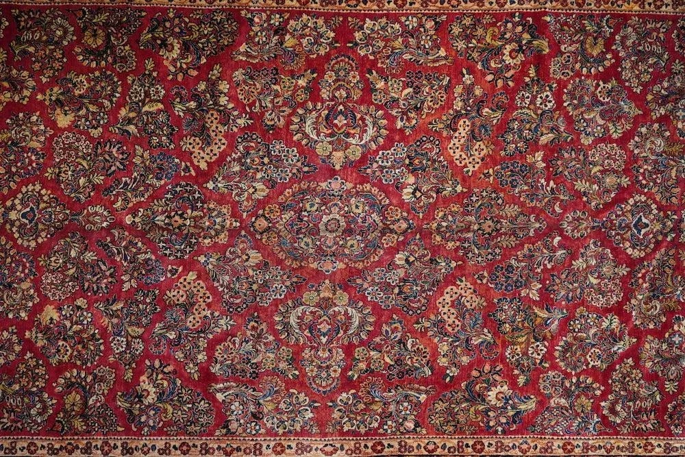 Antique Sarouk Rug 11'3'' x 18'1'' - 5