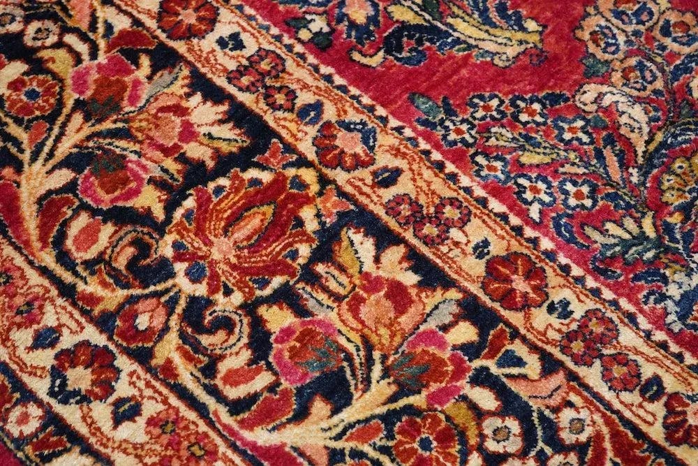 Antique Sarouk Rug 11'3'' x 18'1'' - 7