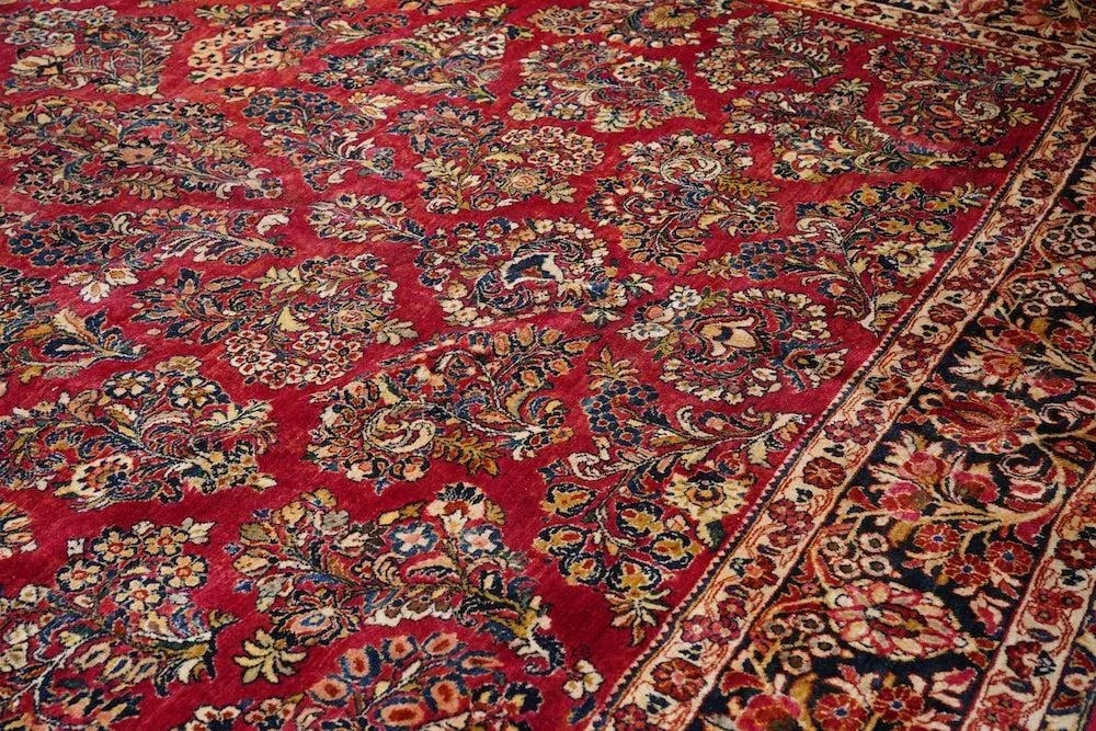 Antique Sarouk Rug 11'3'' x 18'1'' - 8