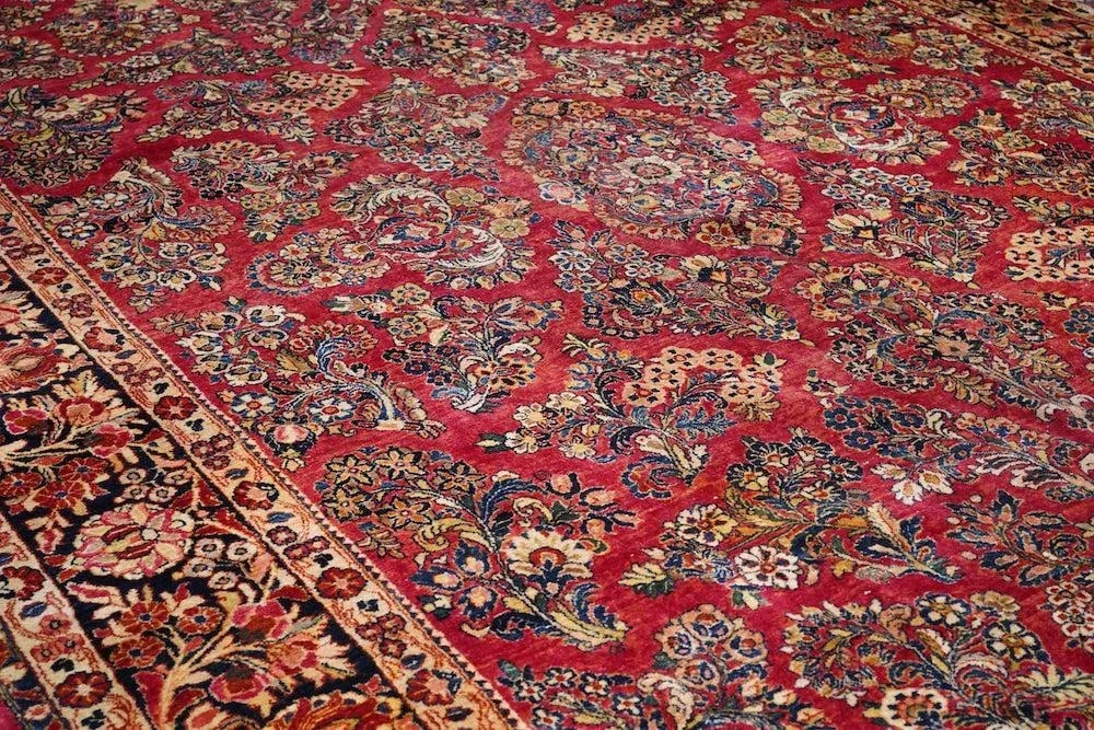 Antique Sarouk Rug 11'3'' x 18'1'' - 9