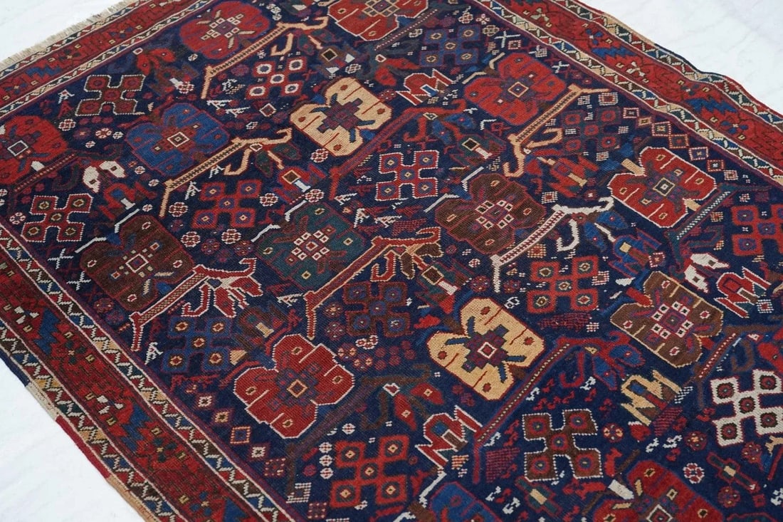 Late 18th Century Antique Afshar Rug 4'1'' x 5'8'' - 7