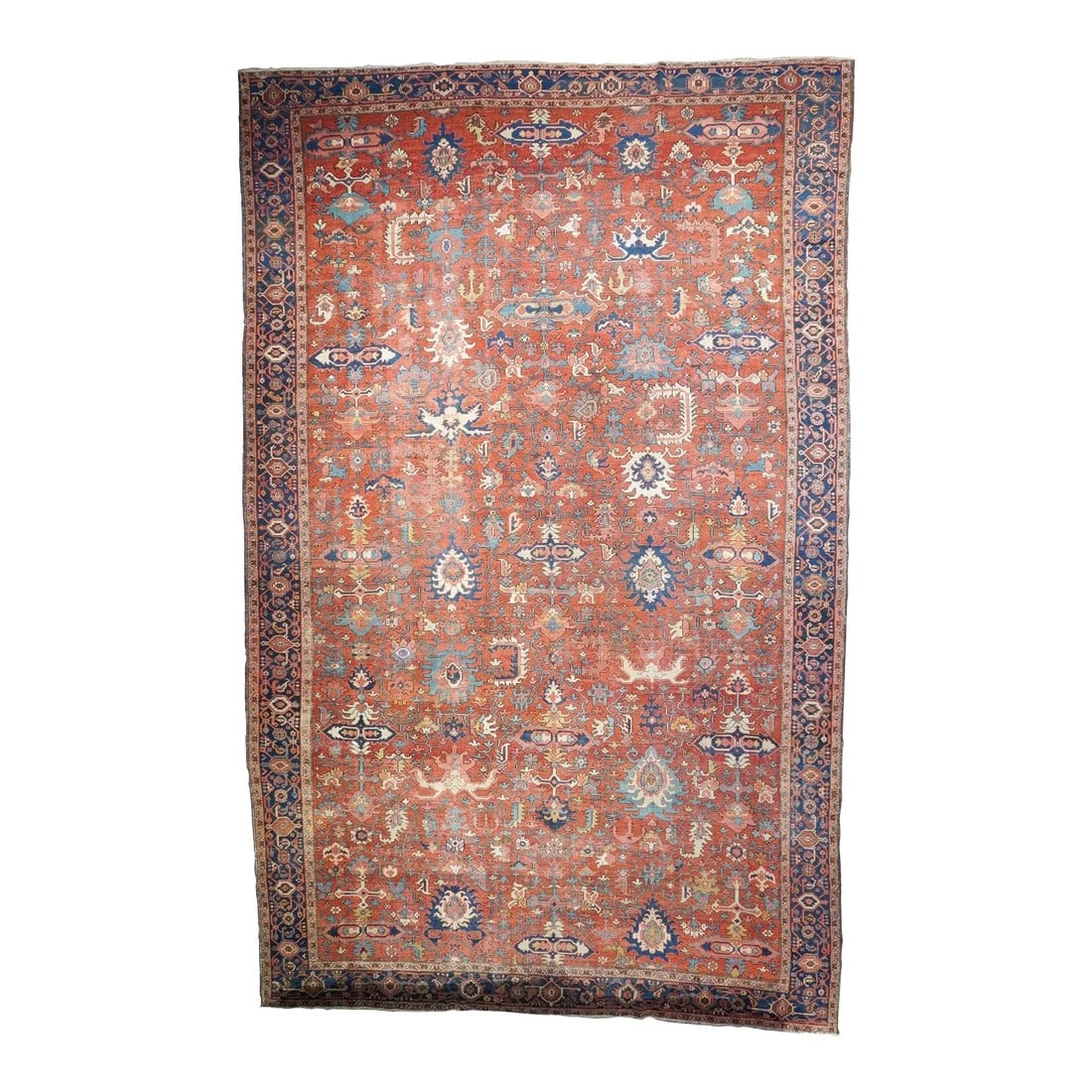 Fine Antique Serapi Rug 11'5'' X 17'10'': Fine Antique Serapi Rug 11'5'' x 17'10''. Condition: Alterations: Unknown Imperfections: Some Imperfections Condition Notes: Good Dimensions: Height: 0.01 in. Width: 137 in. Depth: 214 in. Category: R