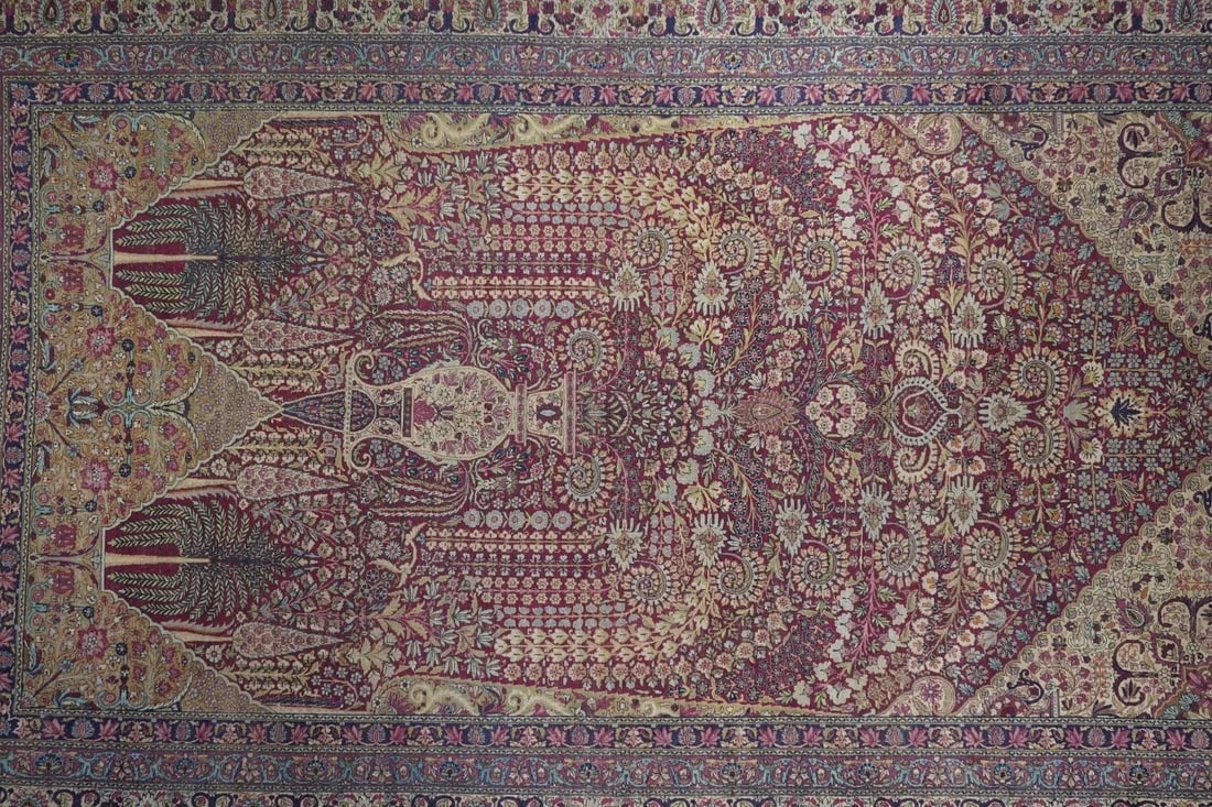 Late 19th Century Antique Lavar Kerman Rug 9'11'' x 15'10'' - 5