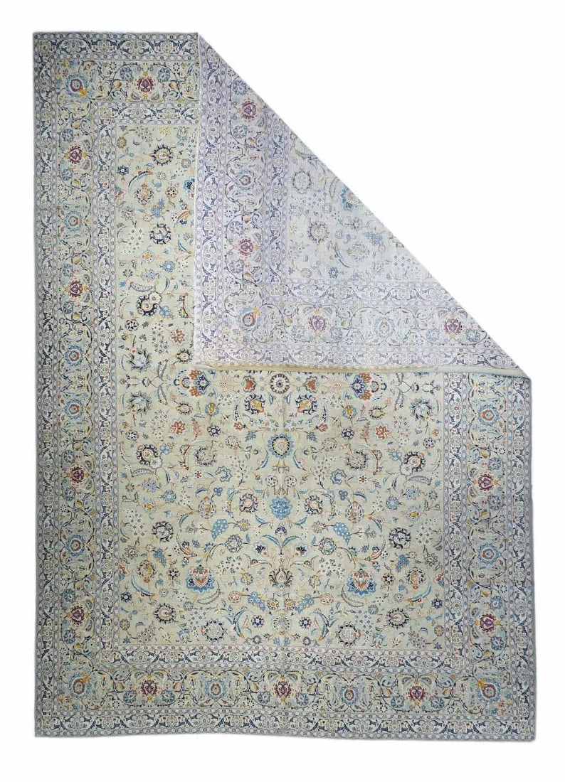 1960s Vintage Kashan Rug 10'8'' x 15'3'' - 2