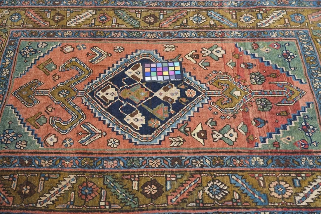Antique Persian Heriz Rug 3'9'' x 5'1'' - 5