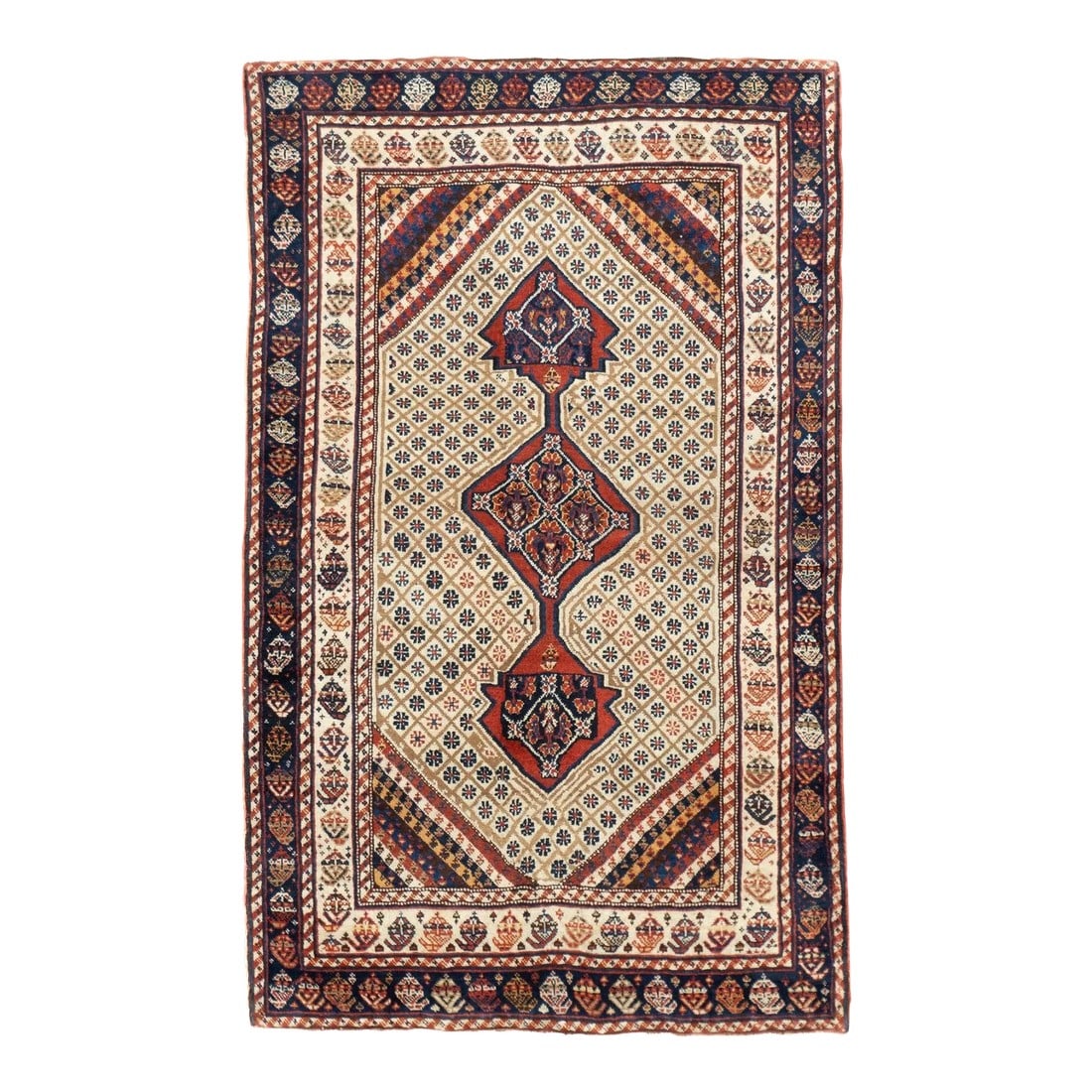 Antique Persian Qashqai Rug 3'4'' x 5'3'' (1 of 12)